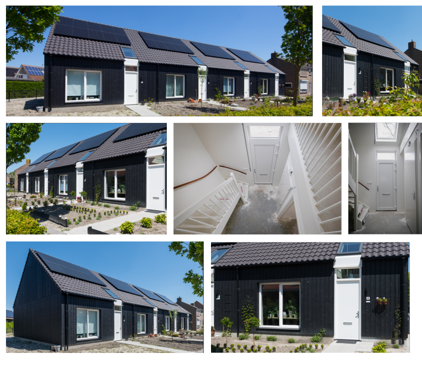 Nye Uus in Biggekerke. Volledig prefab, afgewerkt met hout. Hiermee won Karin Nije van WTS architecten de architectuurprijs van 2022.